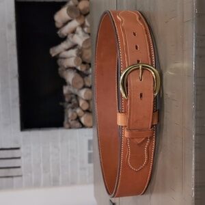 Bianchi B3 Ranger Belt Tan Leather Brass Buckle